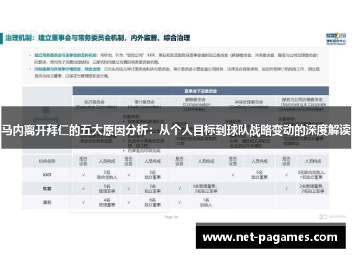 马内离开拜仁的五大原因分析：从个人目标到球队战略变动的深度解读